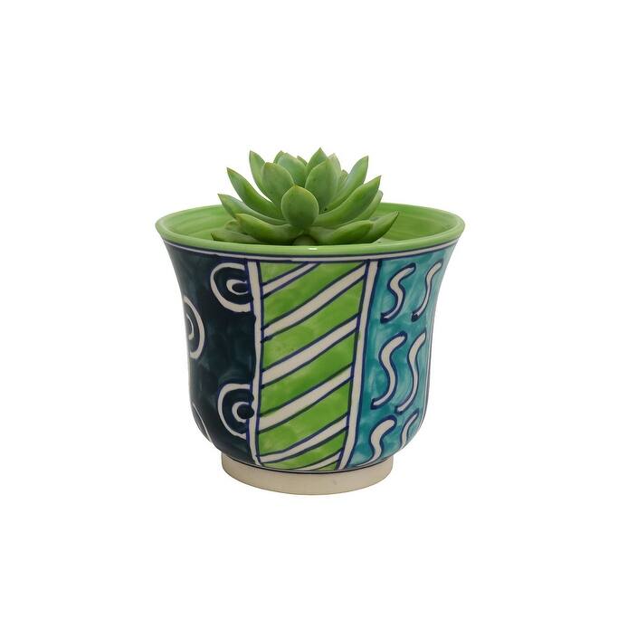 Home&Manor Ceramic Planter Multicolor