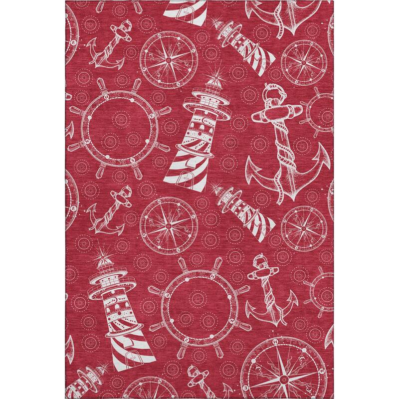 Premium Washable Super Soft Coastal Lighthouse Mayfield Rug