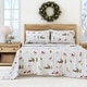 preview thumbnail 13 of 56, Linery & Co. Christmas Turkish Cotton Double-Brushed Flannel Bed Sheet Set Full - Winter Pups