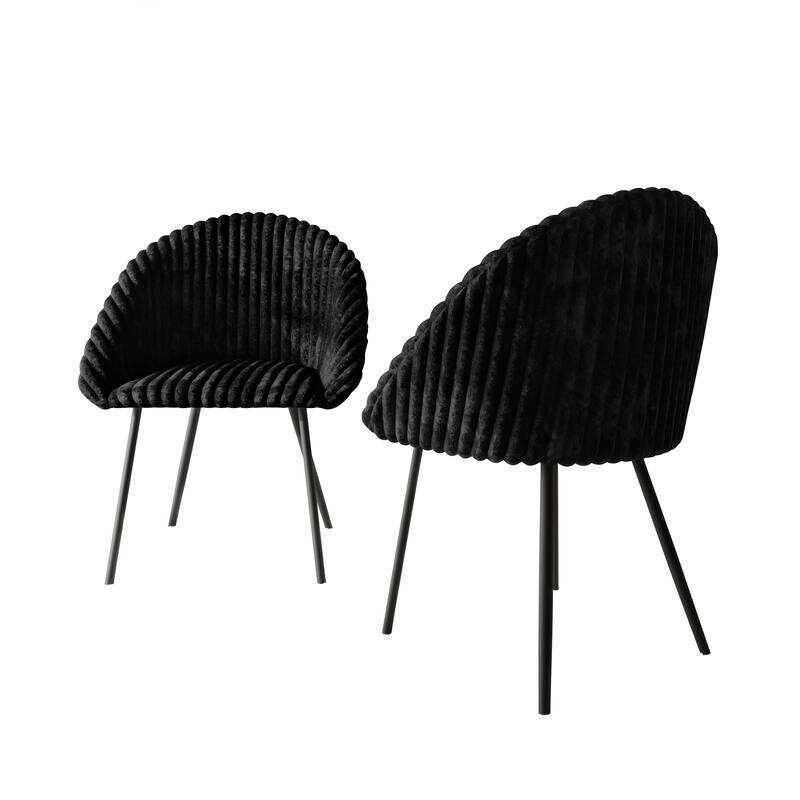 CraftPorch Mid Century Modern 2-Piece Dining Chair - Black