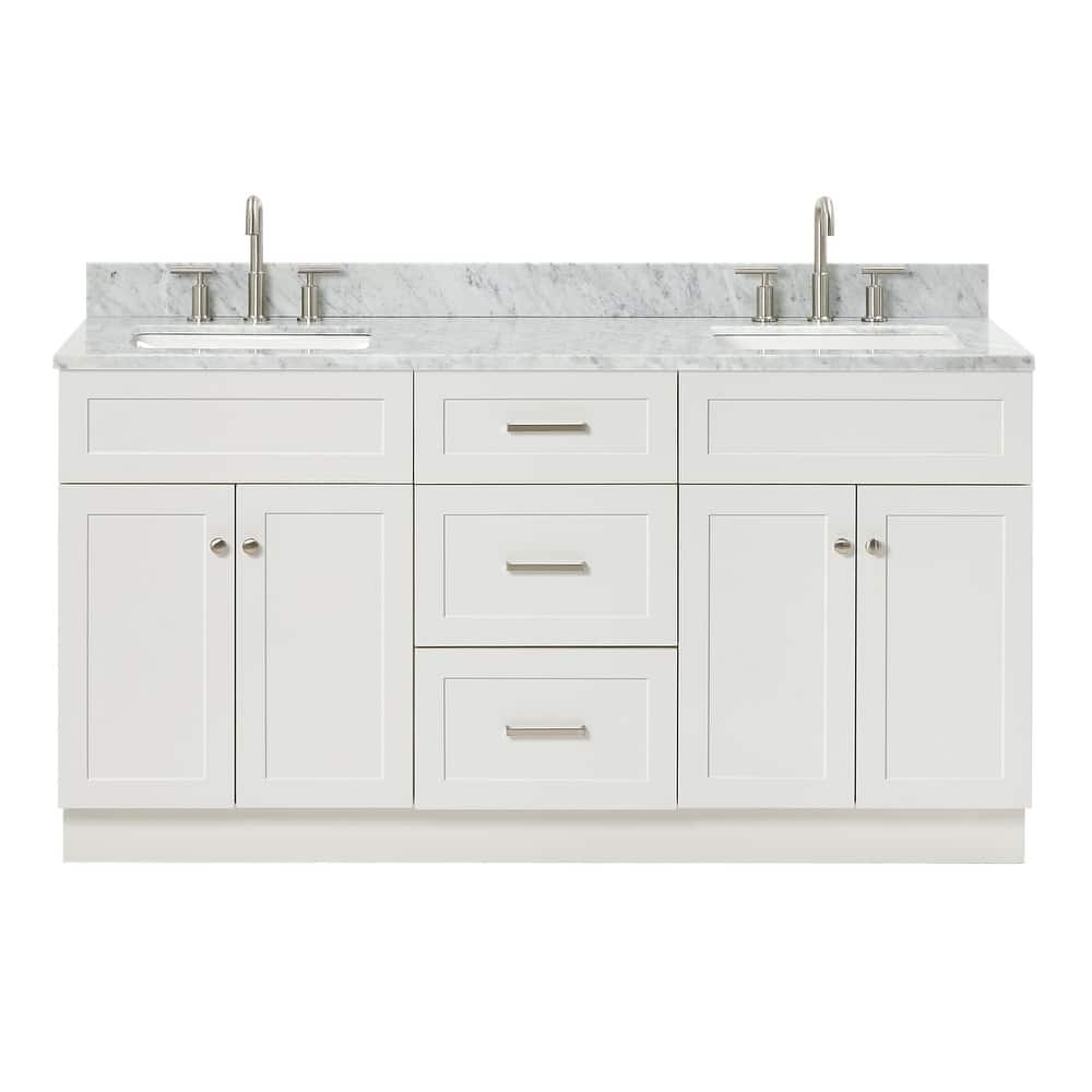 Ariel F067DCW2RVO Hamlet 66" Free Standing Double Basin Vanity Set
