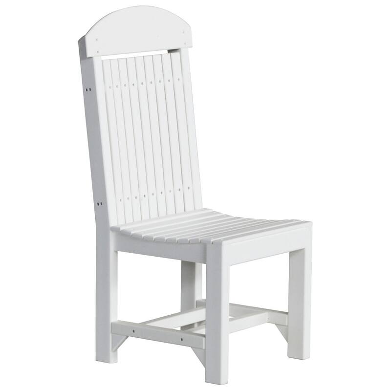 Set of 4 Poly Lumber Classic Dining Chairs - Side Chair - White - Dining Height