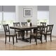 preview thumbnail 1 of 2, Double Transitional Pedestal Antiqued Grey Double X-Back 7-Piece Dining Set