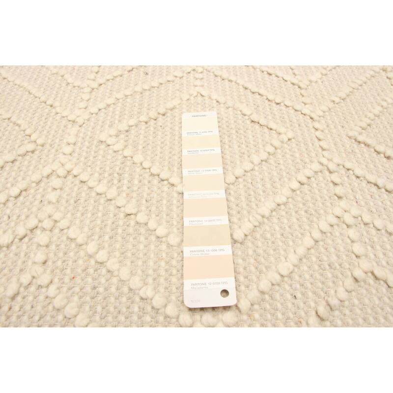 ECARPETGALLERY Braid weave Sienna Cream Wool Rug - 5'2 x 7'8