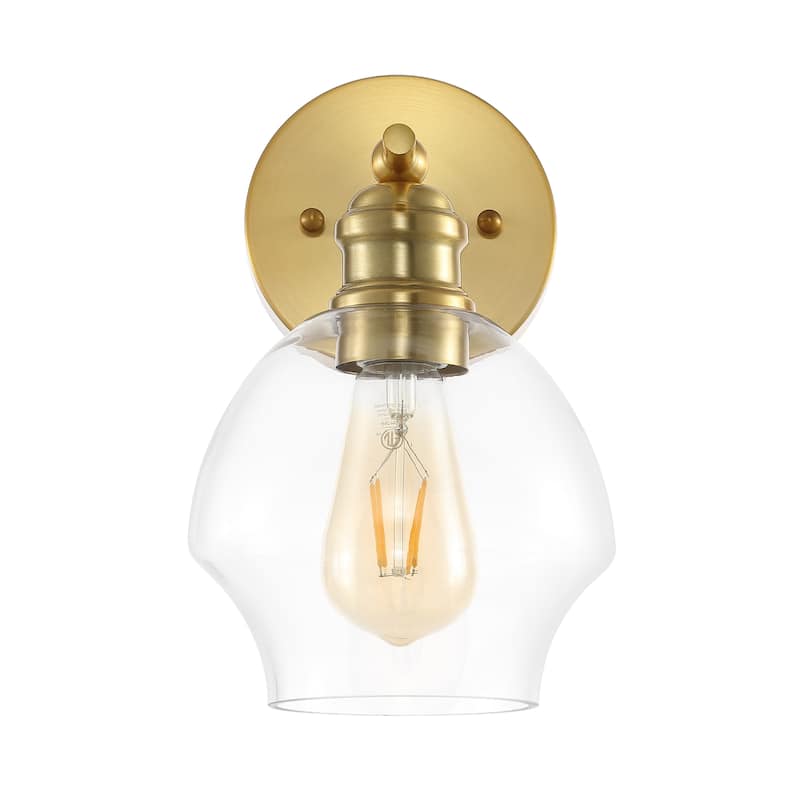 SAFAVIEH Natallia 8-inch Wall Sconce with LED Bulb (Set of 2) - 6.3 W In. x 7.5 D In. x 10.4 In. H - 6Wx8Dx10H