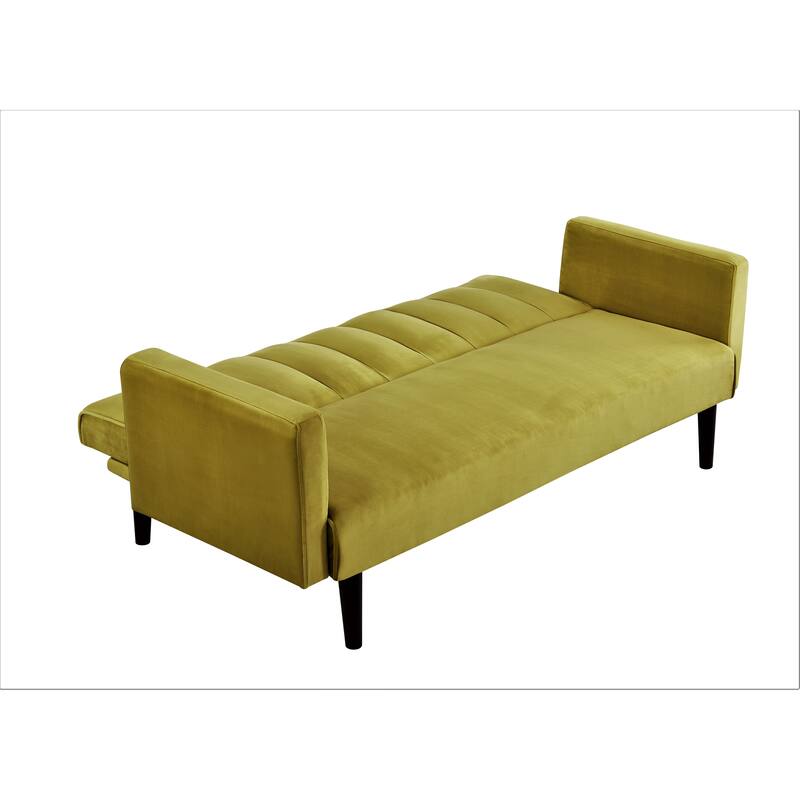 Gelbero Striped Velvet Sofa Bed Sleeper