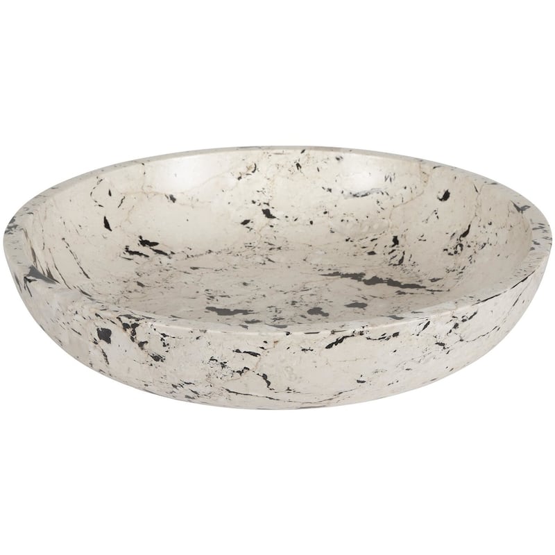 Uttermost 17123 Nouveau 18" Wide Limestone and Resin Decorative Bowl