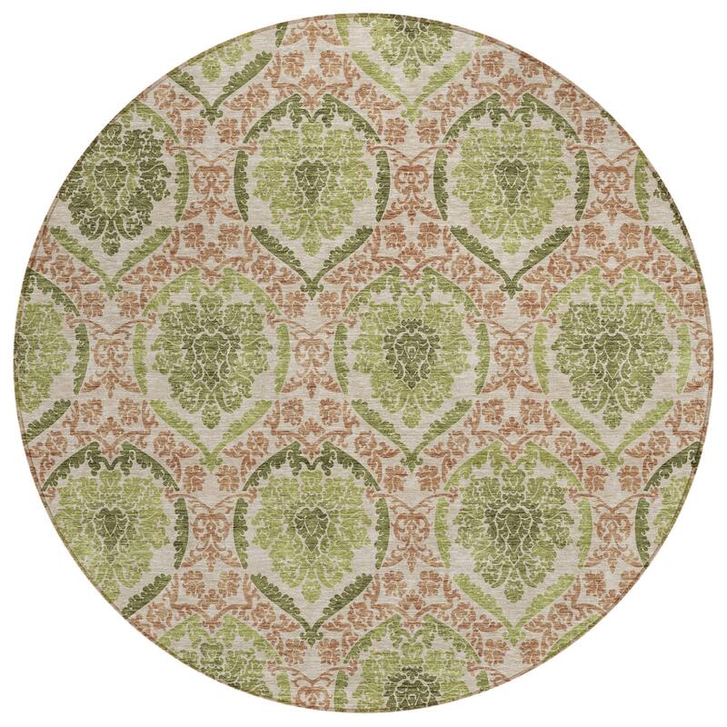 HomeRoots Medallion Transitional Rectangle Outdoor Rug