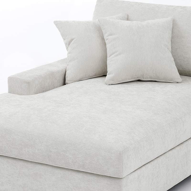 Oversized Modern Chenille Modular Sectional Sofa with Chaise