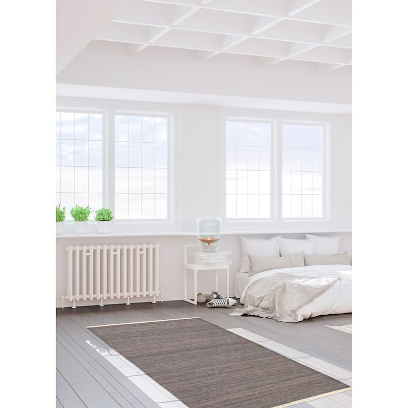 Boho Grey Kilim 4'11" x 7'11" - 4'11 x 7'11