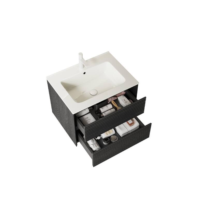 Modern Wall Mounted Bathroom Vanity with Sink