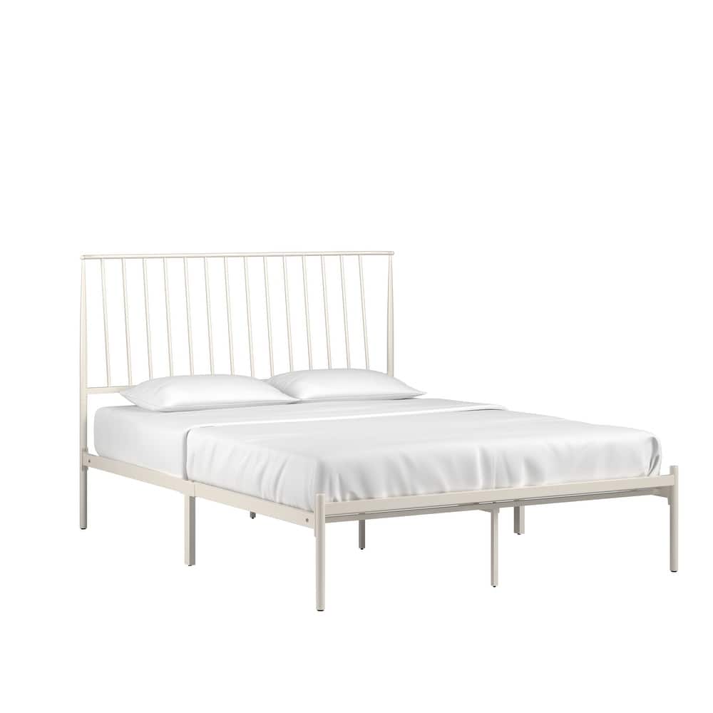 Bliss Metal Platform Bed with Curved Metal Headboard by iQ Modern