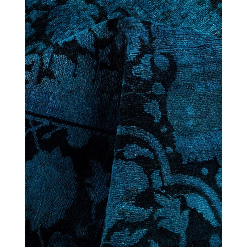 Contemporary Overdyed Wool Hand Knotted Area Rug - 4' 2" x 6' 0"
