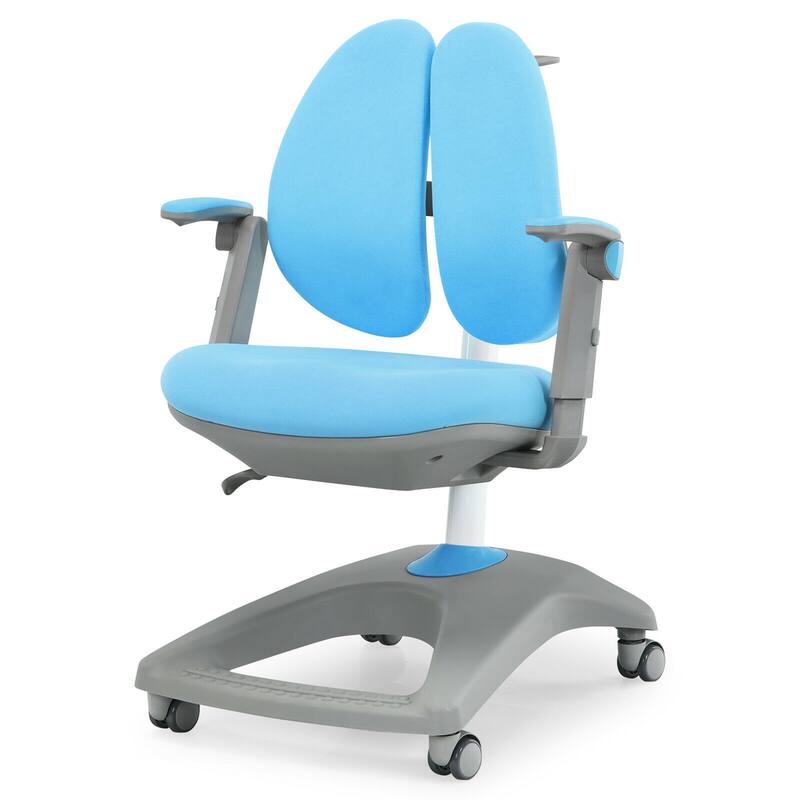 Gymax Kids Desk Study Chair Adjustable Height Depth w/ Sit-Brake - See Details