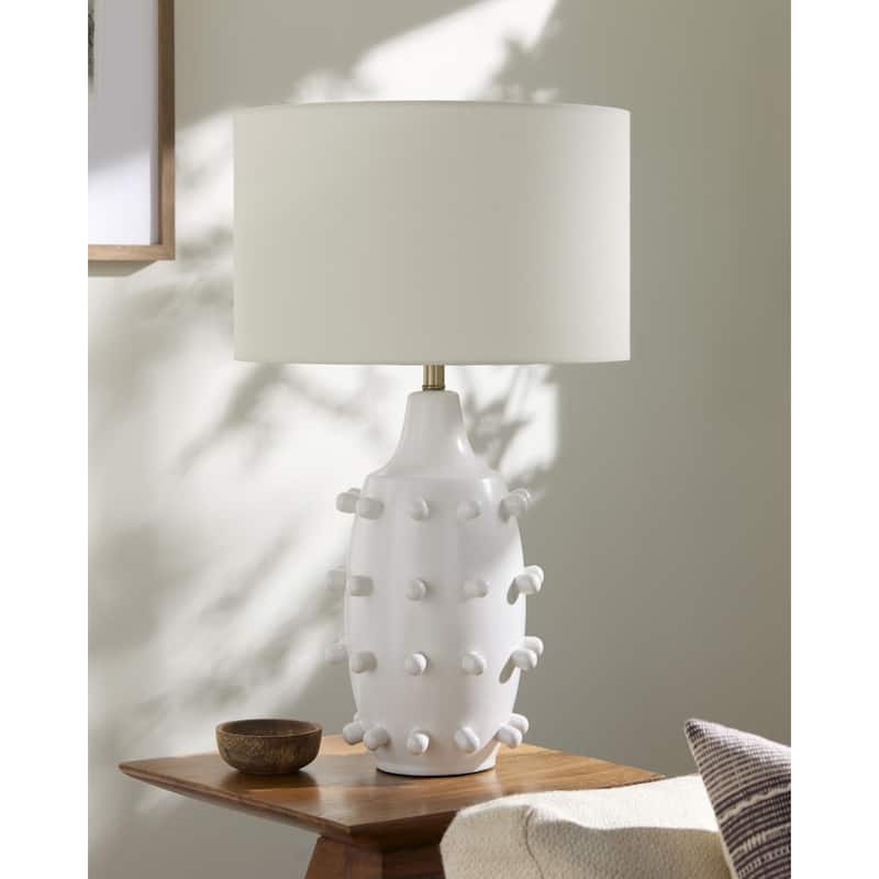 Livabliss Dege Traditional Accent Table Lamp - 29"H x 18"W x 18"D - White