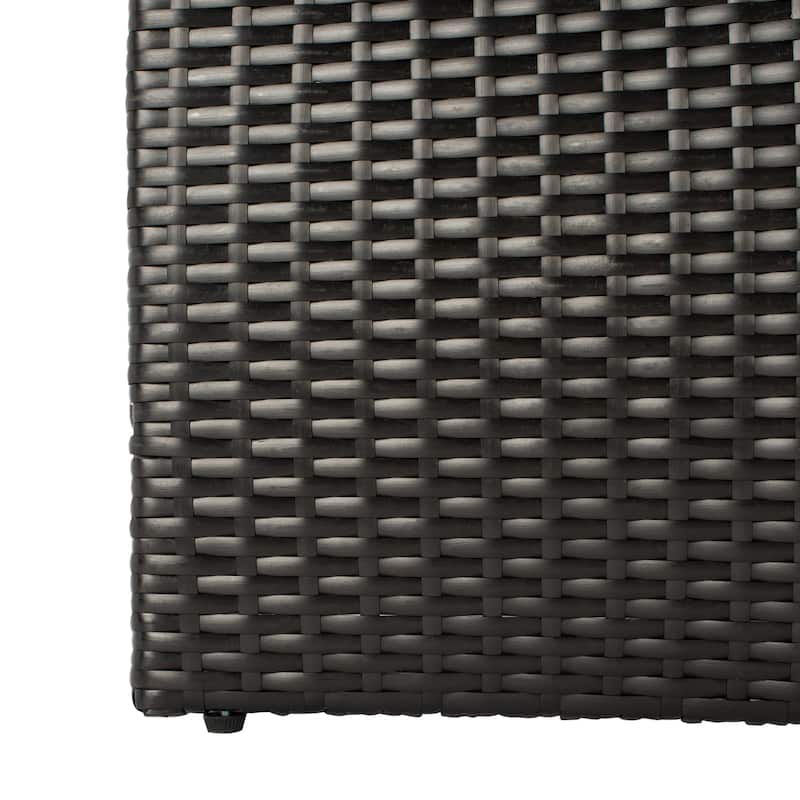 SAFAVIEH Outdoor Patio Furniture Jesvita Demilune Half-Moon Wicker Patio Set