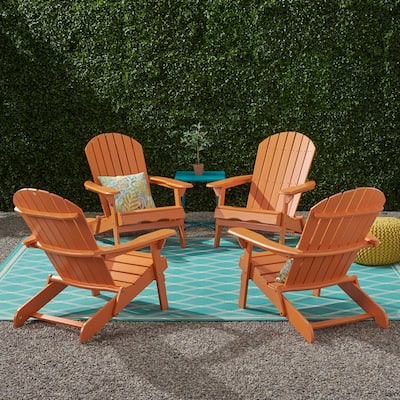 Malibu Outdoor Acacia Wood Adirondack Chair (Set of 4) by Christopher Knight Home - 35.75" W x 29.50" L x 34.25" H