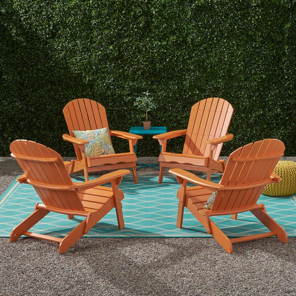 Malibu Outdoor Acacia Wood Adirondack Chair (Set of 4) by Christopher ...
