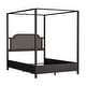 preview thumbnail 12 of 25, Hillsdale Furniture Melanie Wood and Metal Canopy Bed, Oiled Bronze