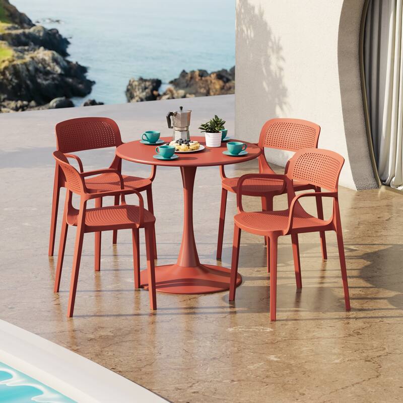 Frond and Form 4-Person Outdoor Round Dining Set