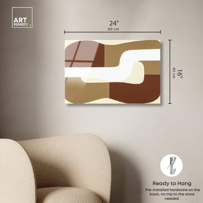 Minimal Wavy III Acrylic by Art Remedy, Ready to Hang