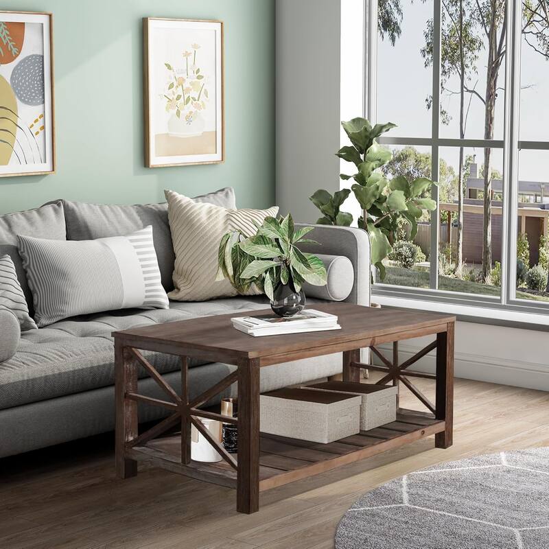 roomfitters 47' Handcrafted Coffee Table for Living Room - Perfect for Sofa or Loveseat