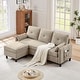 preview thumbnail 6 of 49, 77.36" L Shaped Sectional Sofa with Side Storage Pocket and Reversible Ottoman