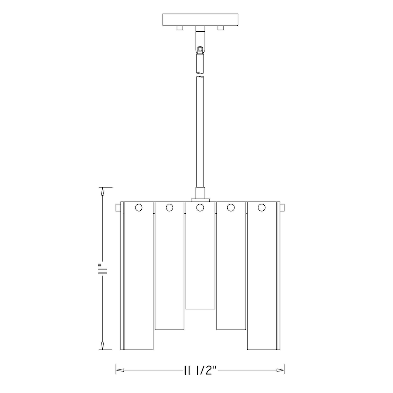 Viviana 1 Light Pendant - Rubbed Brass