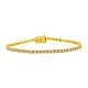 preview thumbnail 1 of 5, 14K Yellow Gold Plated .925 Sterling Silver 4 cttw 4-Prong Set Round-Cut Diamond Classic Tennis Bracelet (K-L , I2-I3 ) - 7.25"