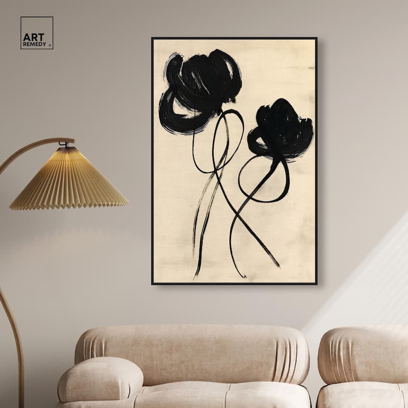 Florals in the Minimal II Canvas by Art Remedy