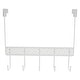 preview thumbnail 5 of 3, Elle Décor Dentelle 5 Hook Over the Door Hook in White - 15"x 4"x 10"