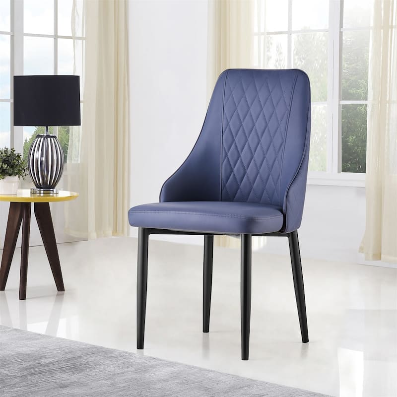 Faux Leather Upholstered Dining Chairs Set of 2 - 35.63"H x 17.72"W x 17.32"D
