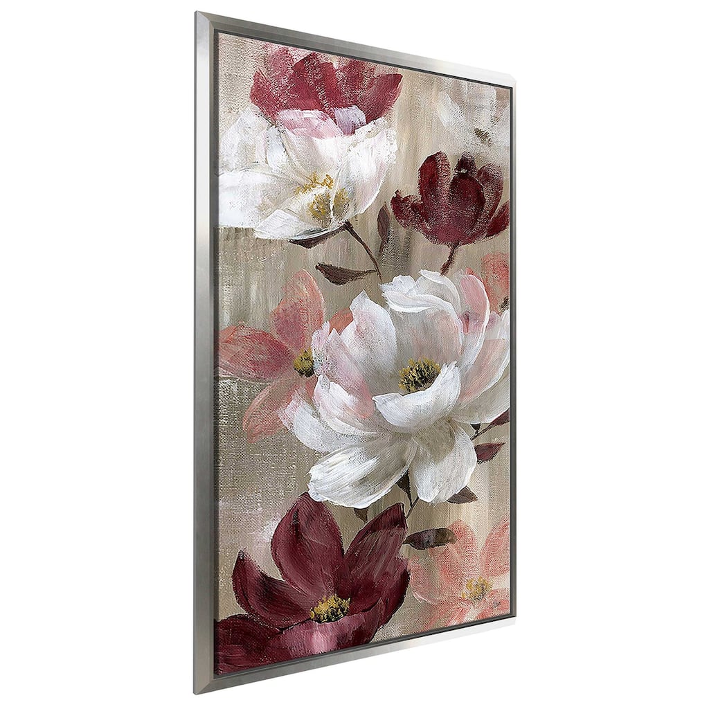 "Transient Garden Reds II" Print on Floating Canvas