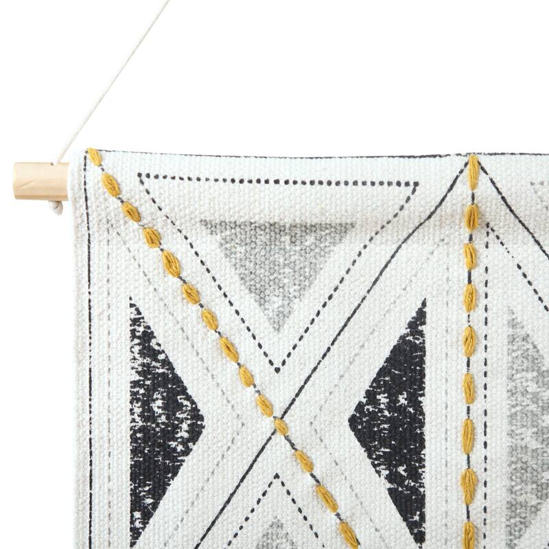 Sevita Dynamic Diamond Embroidered Wall Hanging - 21.5" x 33"