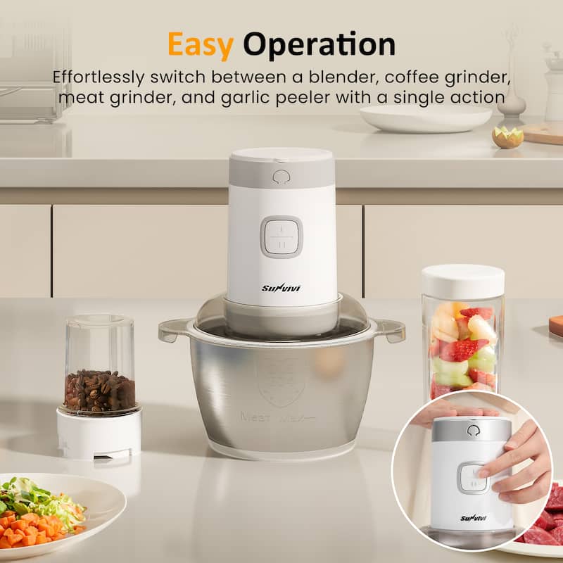 Multifunctional Meat Grinder, Blender and Food Processor Combo