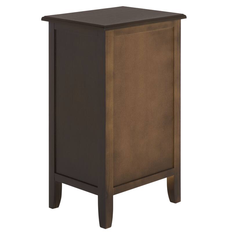 SAFAVIEH Helma Distressed Black Drawer Storage Side Table - 15" x 11.8" x 27.6" - 15"W x 12"D x 26"H