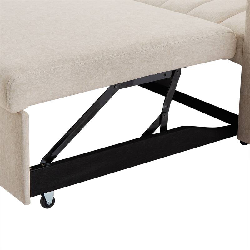 Convertible Sofa Bed with 3 USB Ports, 2 Side Pockets,2 Cup Holders