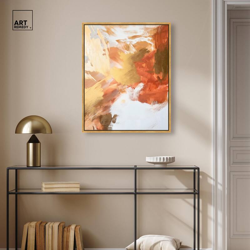 Golden Yellow Citrus Burst I Canvas by Art Remedy