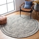 preview thumbnail 3 of 45, SAFAVIEH Handmade Abstract Zenzi Modern Wool Rug 10' Round - Ivory/Charcoal