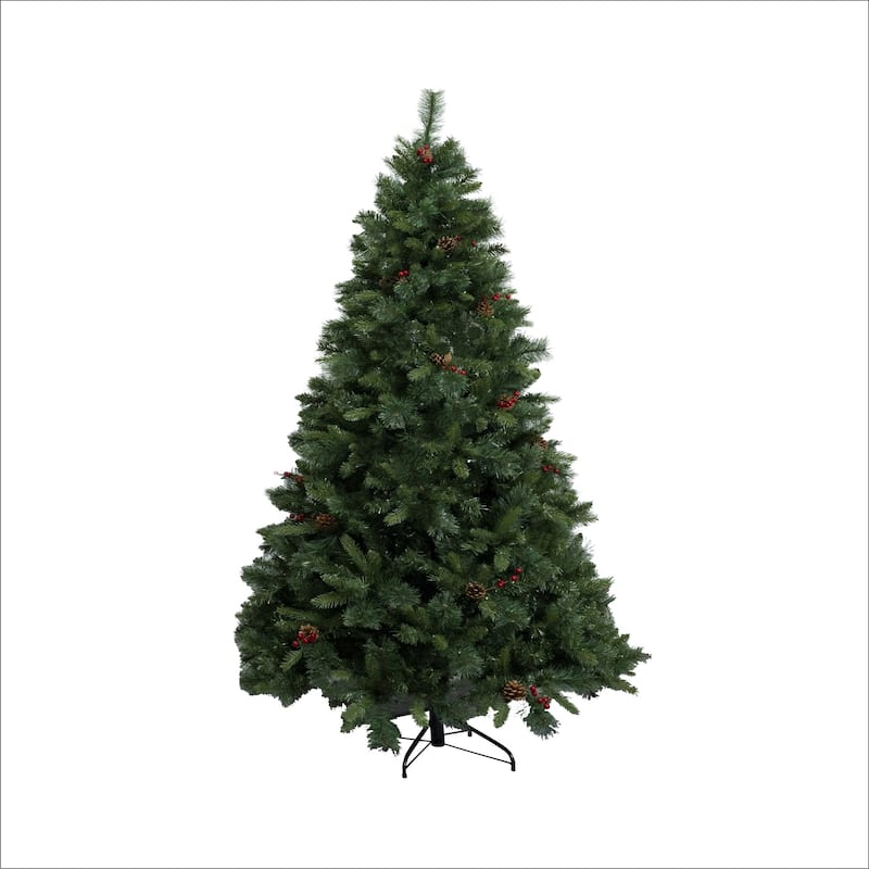 6FT Artificial Lush Christmas Tree with Realistic Foliage for Holiday Decor