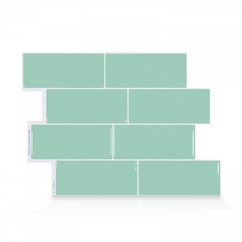 Smart Tiles Self Adhesive Wall Tiles - Metro Lucas - 4 Sheets of 11.56'' x 8.38'' Kitchen and Bathroom Stick on Tiles