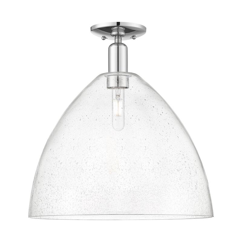 Innovations Lighting 716-1C-19-16 Bristol Semi-Flush Bristol 16" Wide - Polished Chrome / Seedy