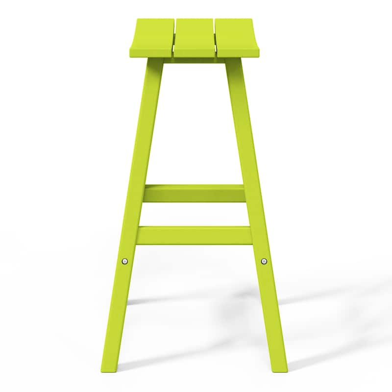 Laguna Hdpe All Weather Outdoor Patio 29" Saddle Seat Bar Stool (Set Of 2)