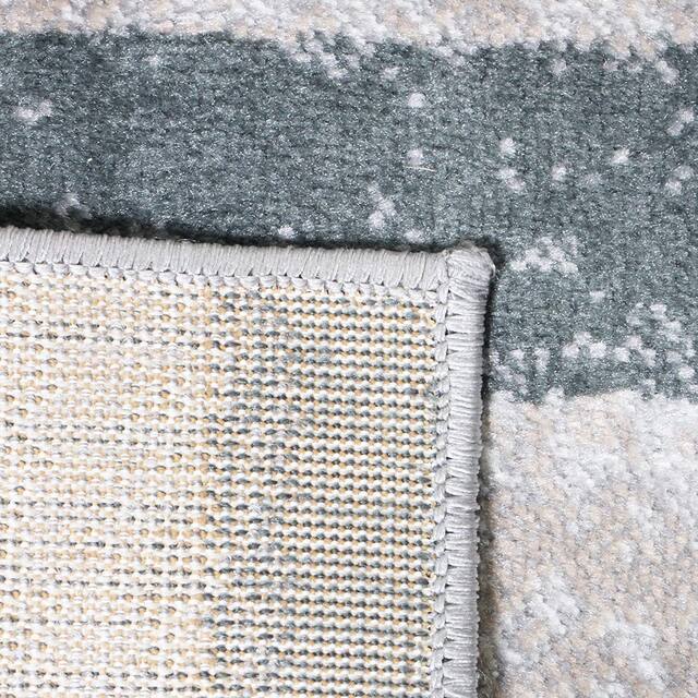 Miranda Haus Geometric Modern Patchwork Polypropylene Indoor Area Rug