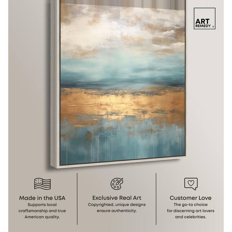 Cloudscape in Gold III Canvas by Art Remedy