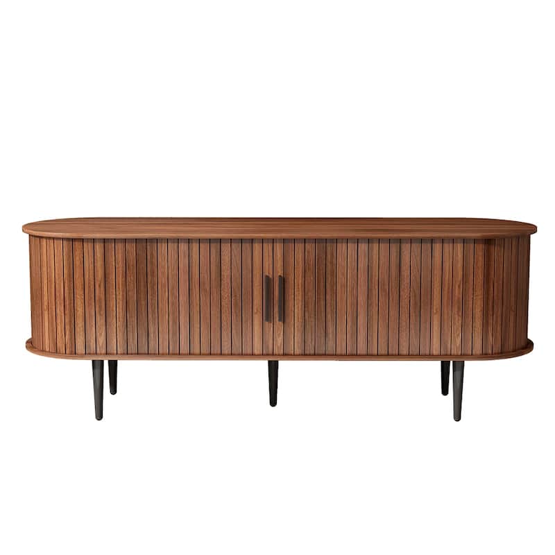 TV Stand TV Console Table with Storage Compartment and Sliding Door