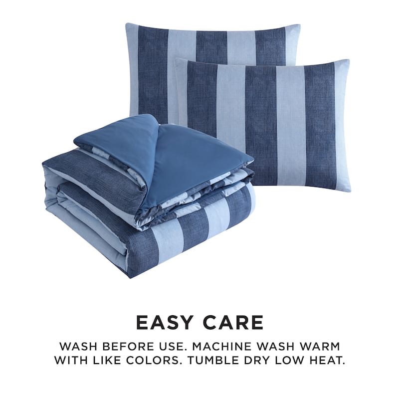 Juicy Couture Printed Denim Stripe Reversible Duvet Sets