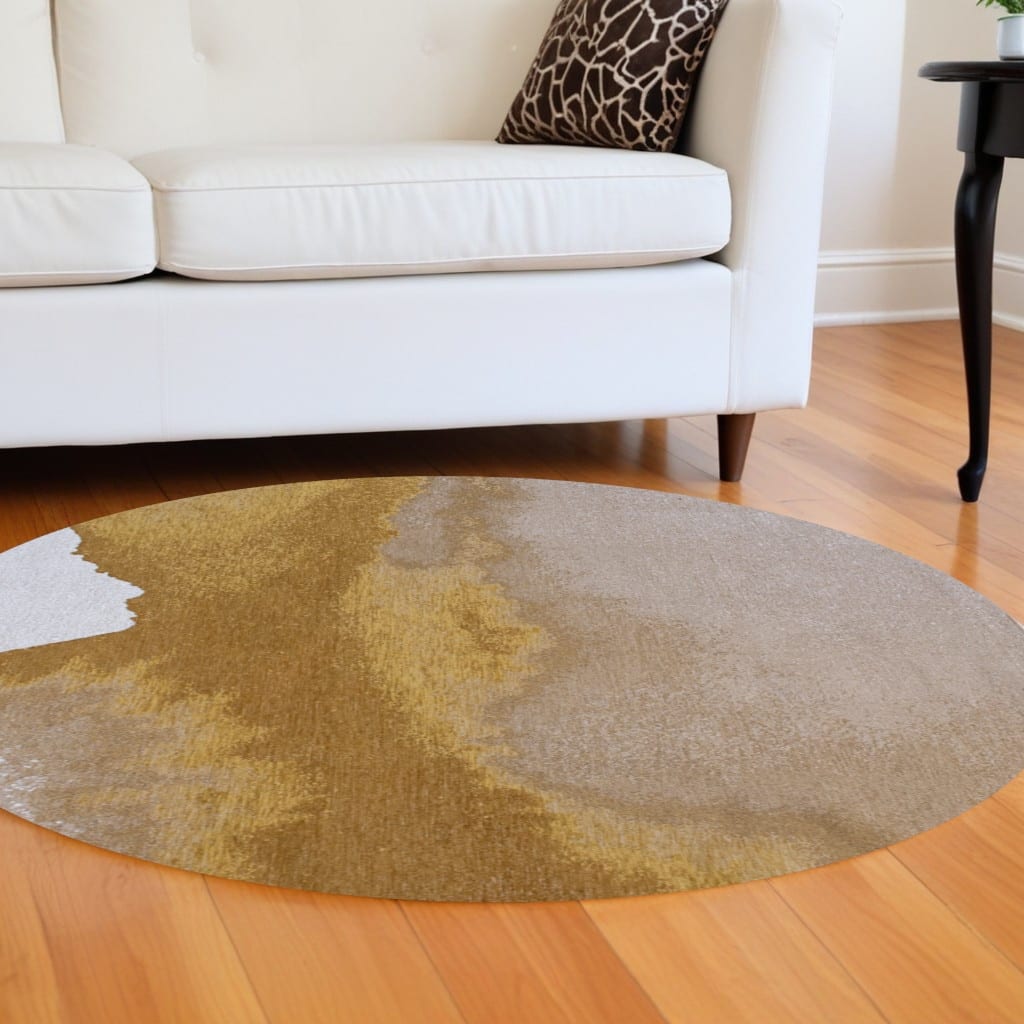 Haper Geometric Abstract Modern Non Skid Woven Area Rug By HomeRoots - 48' X '48' X '0.12