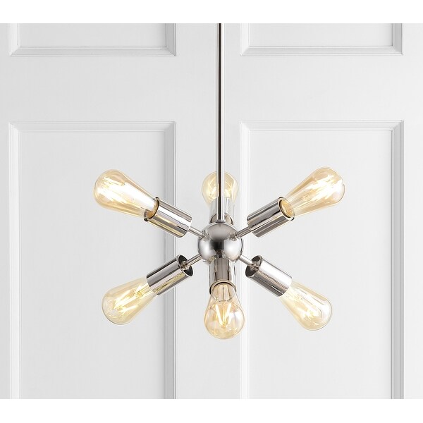 Jobs 17.5" Sputnik Metal LED Pendant, Nickel by JONATHAN Y. Opens flyout.