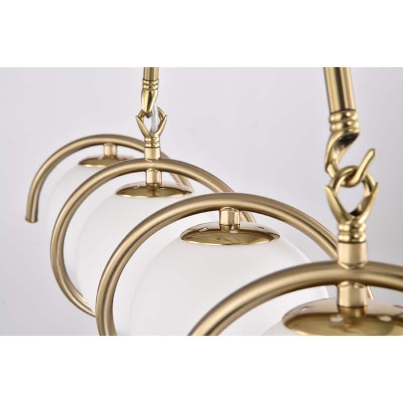Dazzle 33 Inch Modern Glass Globe Pendant Chandelier 5-Light
